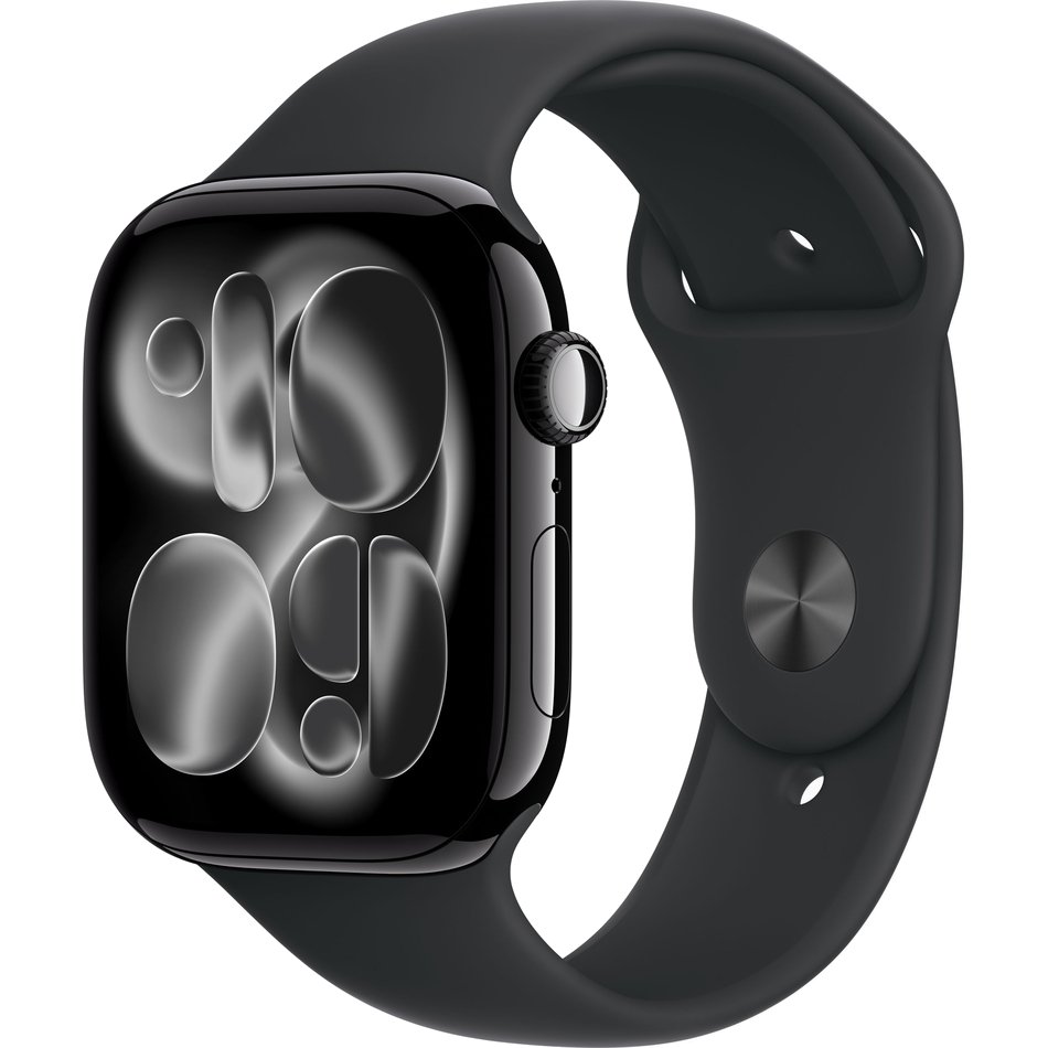Умные часы Apple Watch Series 11 46 мм «Полночь», с чёрным спортивным ремешком M/L MEUX4LW/A