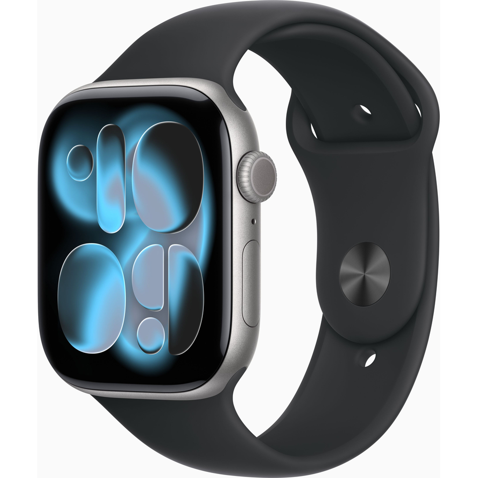 Умные часы Apple Watch Series 11 46 мм «Космический серый», с чёрным ремешком M/L MEV44LW/A