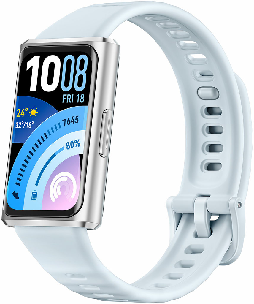 Умные часы HUAWEI Band 11 Pro серебристые, с голубым ремешком 55020GUV