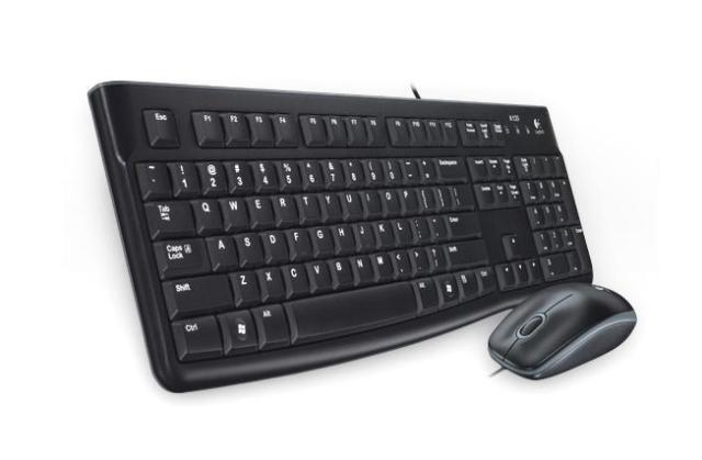 Клавиатура и мышь проводная (комплект) Logitech MK120 черный, 920-002561