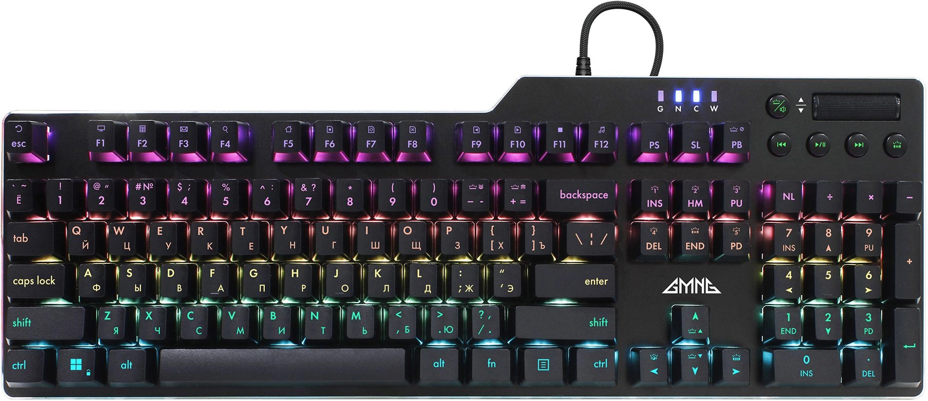 Клавиатура GMNG GG-KB765XP 1901096 механическая черный USB Multimedia for gamer LED