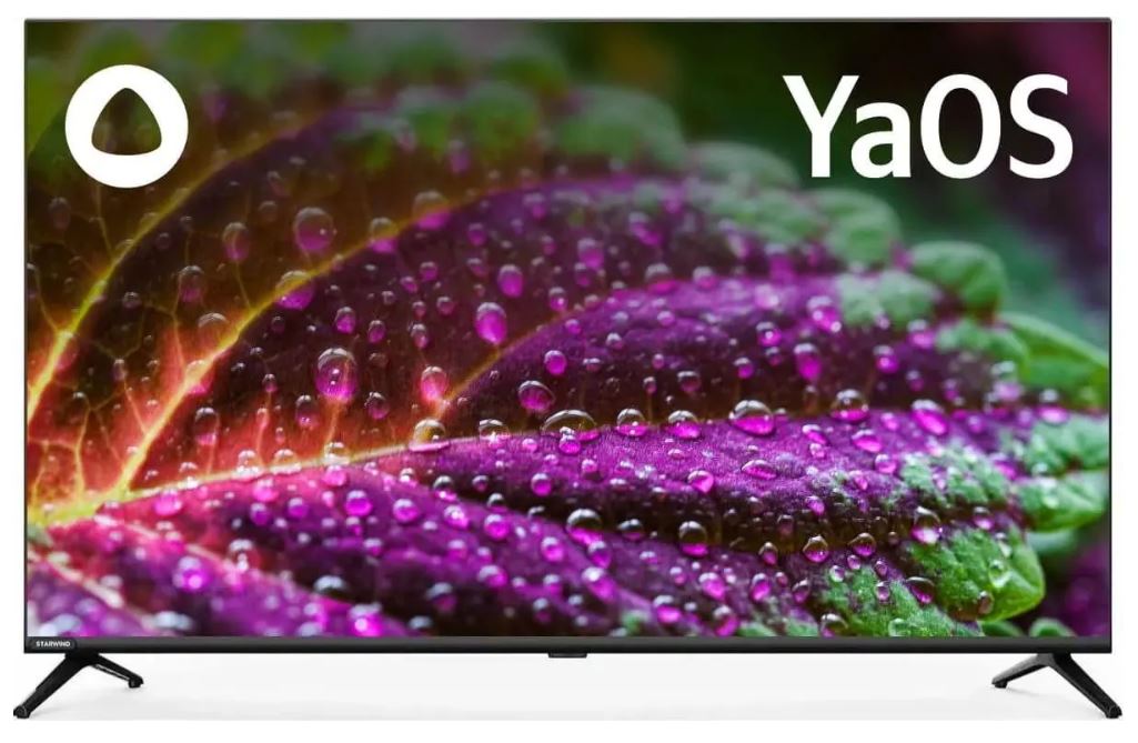 Телевизор StarWind SW-LED43SG300 LED 43" Яндекс.ТВ Frameless черный FULL HD 60Hz DVB-T DVB-T2 DVB-C DVB-S DVB-S2 USB WiFi Smart TV