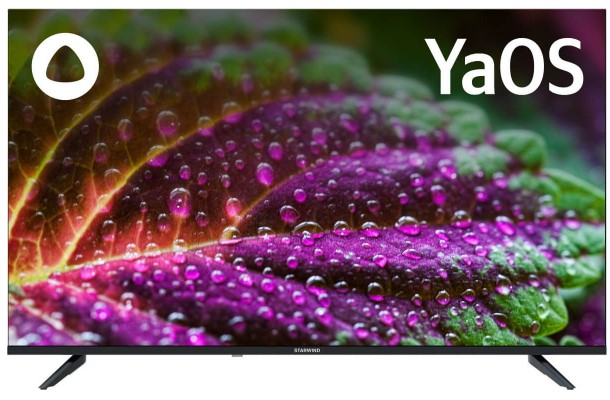 Телевизор StarWind SW-LED43UG403 LED 43" Яндекс.ТВ Frameless черный 4K Ultra HD 60Hz DVB-T DVB-T2 DVB-C DVB-S DVB-S2 USB WiFi Smart TV