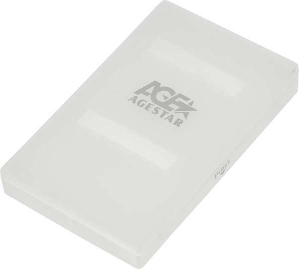 Внешний корпус AgeStar SUBCP1 для HDD/SSD SATA 6Gb/s 2.5", пластик, белый