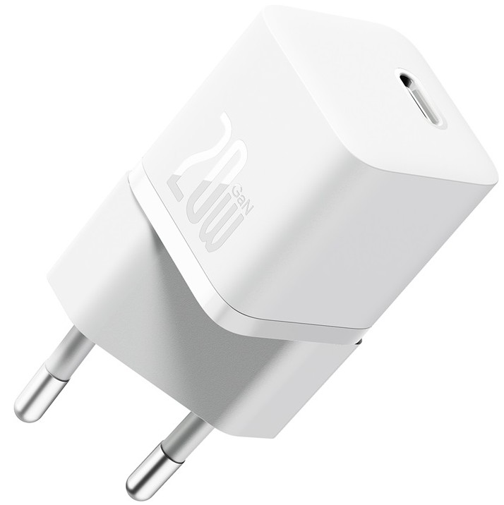 Зарядное устройство сетевое Baseus GaN5 CCGN050102 1C 20W EU White (для телефонов/для планшетов, разъем подключения отсутствует (нужен кабель), выходн