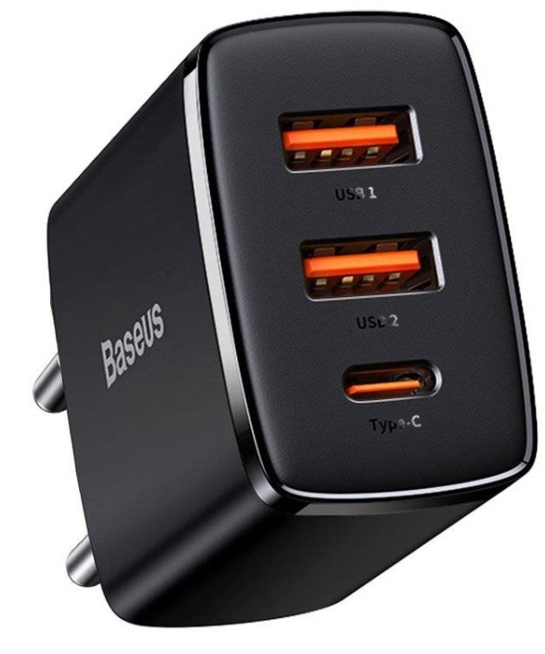 Зарядное устройство сетевое Baseus CCXJ-E01 Черный (для телефонов/для планшетов/для наушников/для умных часов и/или браслетов, разъем подключения отсу