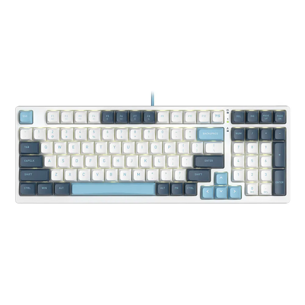 Клавиатура A4Tech Fstyler FS300 механическая белая/синяя USB for gamer LED (2000135) FS300 PANDA SNOWBOARDING