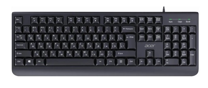 Клавиатура Acer OKW400 ZL.KBDEE.01C черная USB Multimedia кабель 1.8м (2076699)