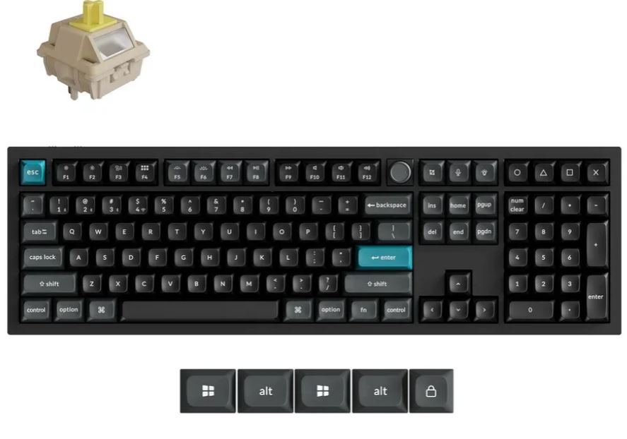 Клавиатура Keychron Q6 Ultra Q6U-M4-RU Black, Banana св.