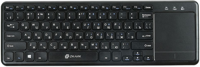 Клавиатура Oklick 830ST черный USB беспроводная slim Multimedia Touch Oklick 1011937