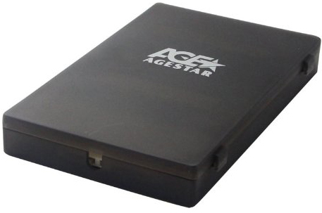 Внешний корпус для HDD SATA 2.5” AgeStar SUBCP1 для HDD/SSD SATA 6Gb/s 2.5", USB 2.0, силикон, черный SUBCP1 (BLACK)