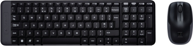 Клавиатура и мышь беспровадная (комплект) Logitech MK220 черный, 920-003169