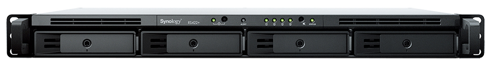 Сетевой накопитель Synology RS422+ 4x3.5/2.5" HDD/SSD SATA, RAID 0/1/5/6/10/JBOD, 2xGbLAN, 1xUSB 3.2Gen1, 1U, без HDD
