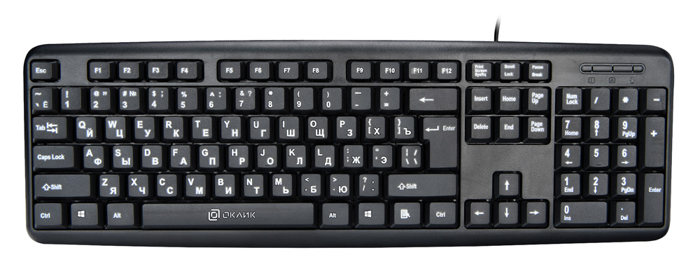 Клавиатура Oklick 180MV2 черная USB (1185956) Oklick 1185956