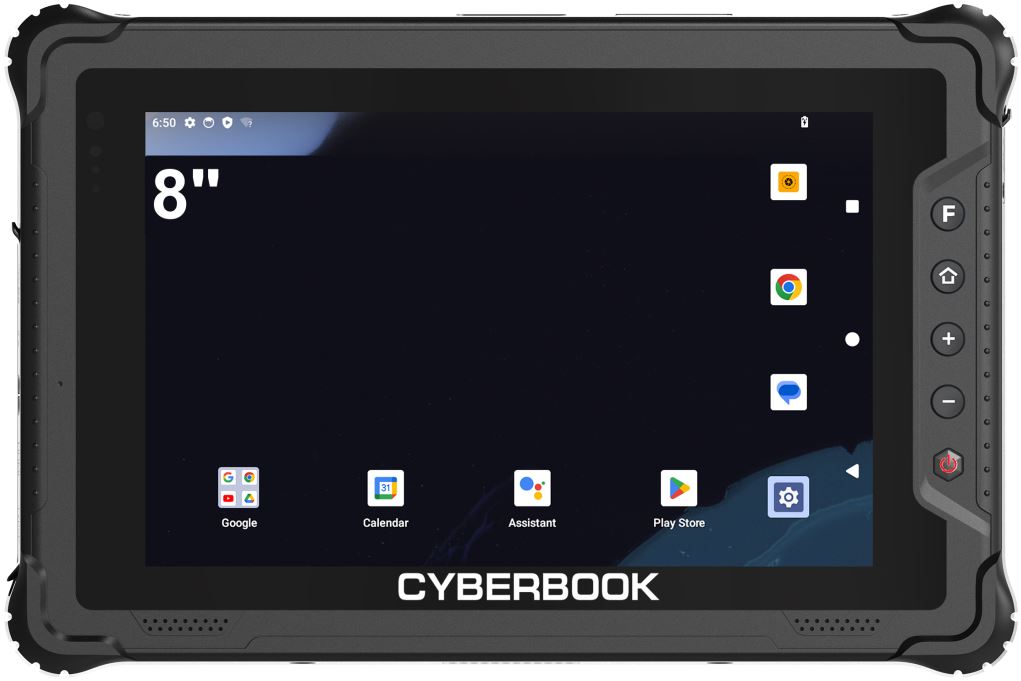 Планшет защищенный CyberBook T1885Q 8" 1920*1200, 8ГБ, 128ГБ, WiFi, BT, LTE, GPS/ГЛОНАСС, NFC, камера фронтальная 5Мп, тыловая 13Мп, mini HDMI, USB 3. T1885QB1LGNA14