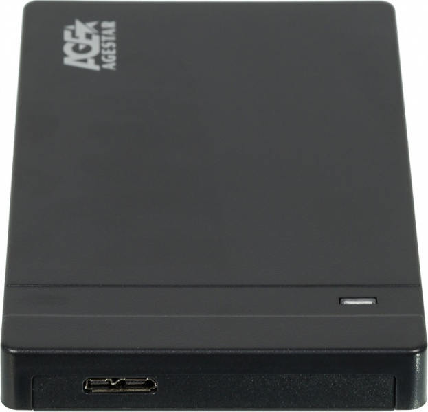 Внешний корпус AgeStar 3UB2P3(BLACK) для HDD/SSD SATA 6Gb/s 2.5", пластик, черный 3UB2P3 (BLACK)