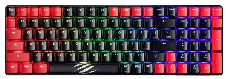 Клавиатура Wireless Mad Catz S.T.R.I.K.E. 11 US KS13NMUSBL000-0 игровая, БЕЗ РУССКОЙ РАСКЛАДКИ, чёрная (2.4 ГГц, Bluetooth, USB Type-C, Mad Catz RED S