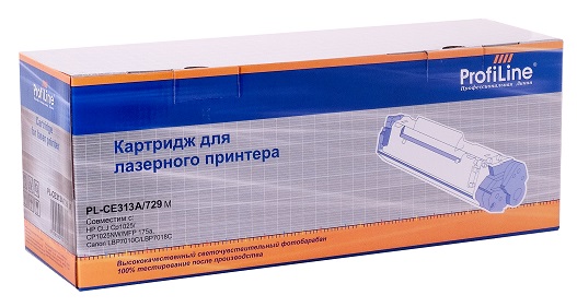 Картридж ProfiLine PL-CE313A/CF353A/729 для принтеров HP CLJ CP1025/CP1025NW/MFP M175a/M175nw/M275/M176n/M177fw/ Canon LBP 7010/7010C/LBP7018C Magenta PL_CE313A/CF353A/729_M