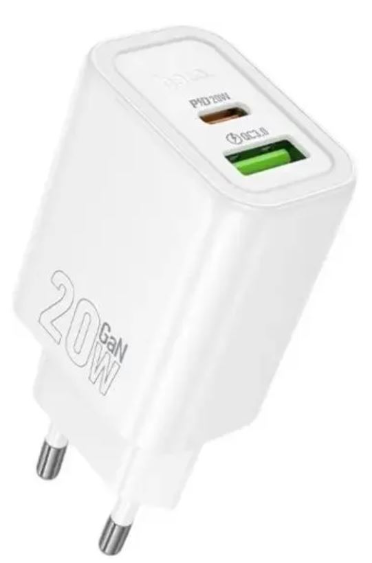 Зарядное устройство сетевое Hoco N61 Gentle Hoco 44242 20W 3A (PD+QC) USB-A/Type-C универсальное белый