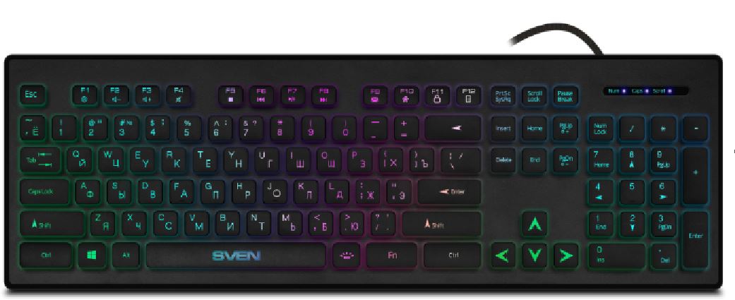Клавиатура Sven KB-C7500EL SV-020804 (104кл, подсветка )