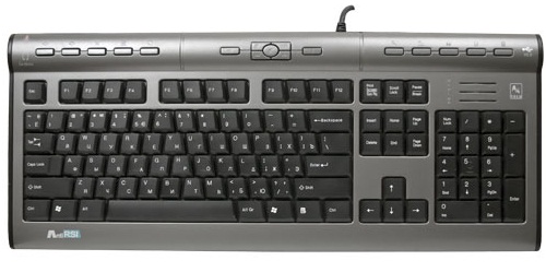 Клавиатура A4Tech KLS-7MUU серебристая/черная, USB KLS-7MUU USB