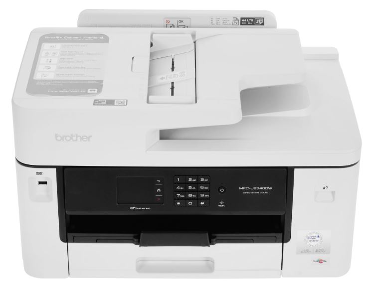 МФУ струйное цветное Brother MFCJ2340DW А3, 28 стр/мин, Ethernet , USB, WiFi