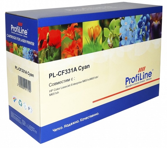 Картридж ProfiLine PL-CF331A  №654A для принтеров HP CLJ Enterprise M651dn/651n/651xh 15000 копий Cyan ProfiLine PL_CF331A_C
