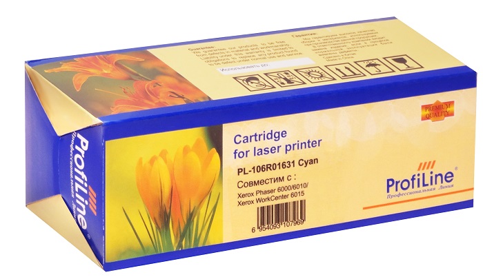 Картридж ProfiLine PL_106R01631_C для принтеров Xerox Phaser 6000/6010/WorkCentre 6015/6000B/6010N/6015B/6015N/6015NI Cyan 1000 копий