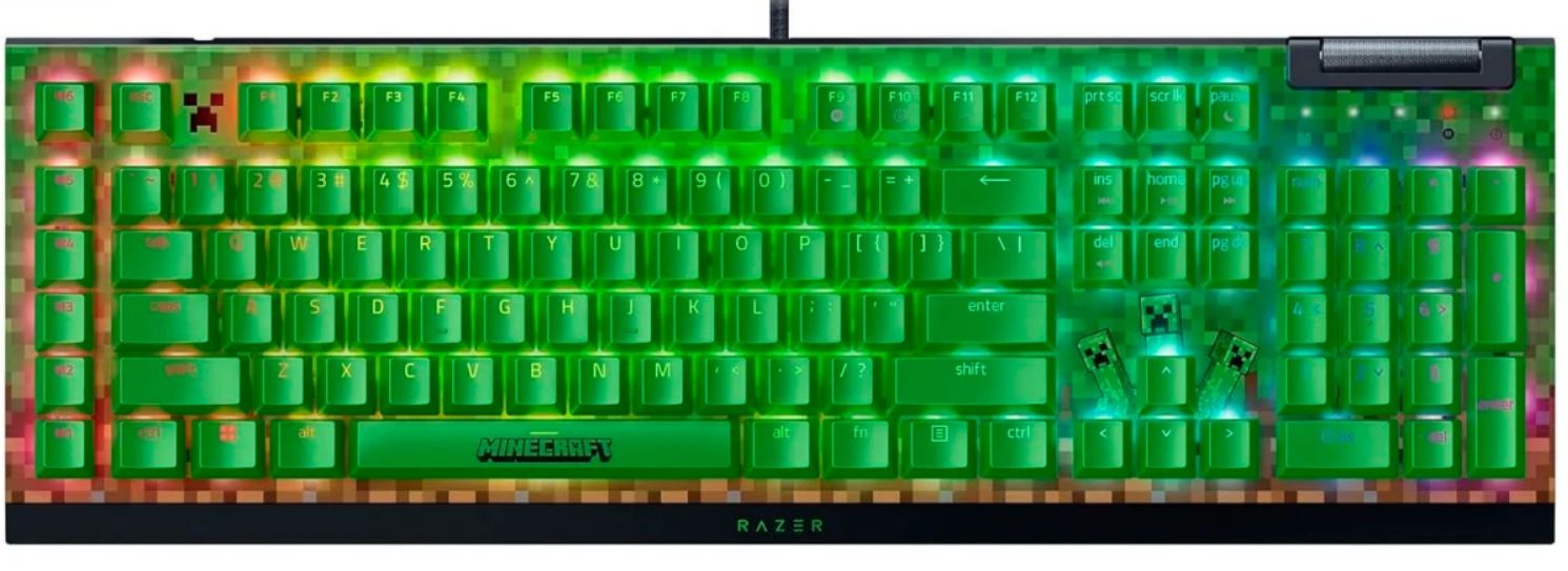 Клавиатура Razer BlackWidow V4 X RZ03-04704100-R3M1 (Green Switch) Gaming keyboard - Minecraft Ed.