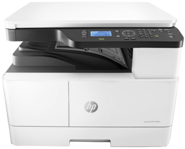 МФУ HP LaserJet MFP M438n 8AF43A p/c/s, A3, 1200dpi, 22ppm, 256Mb, 2trays 100+250, USB/Eth, cart. 4000 pages USB cable in box