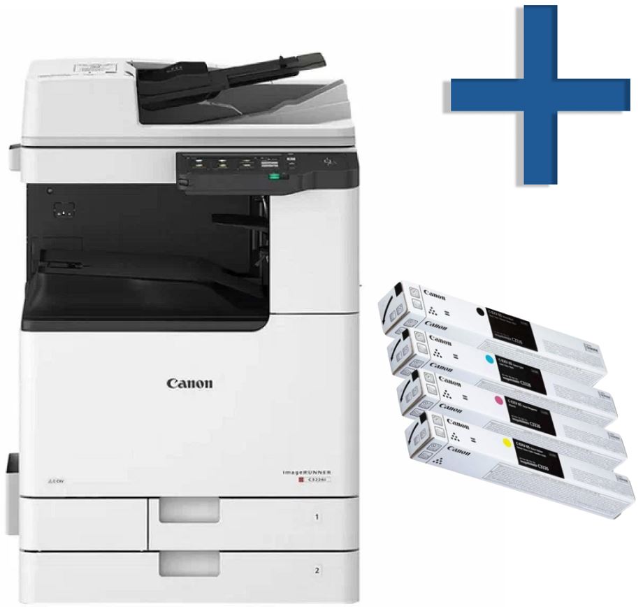 МФУ лазерное цветное Canon C3326i (5965C005) с комплектом картриджей C-EXV 65 CMYK МФУ Canon C3326i комплект
