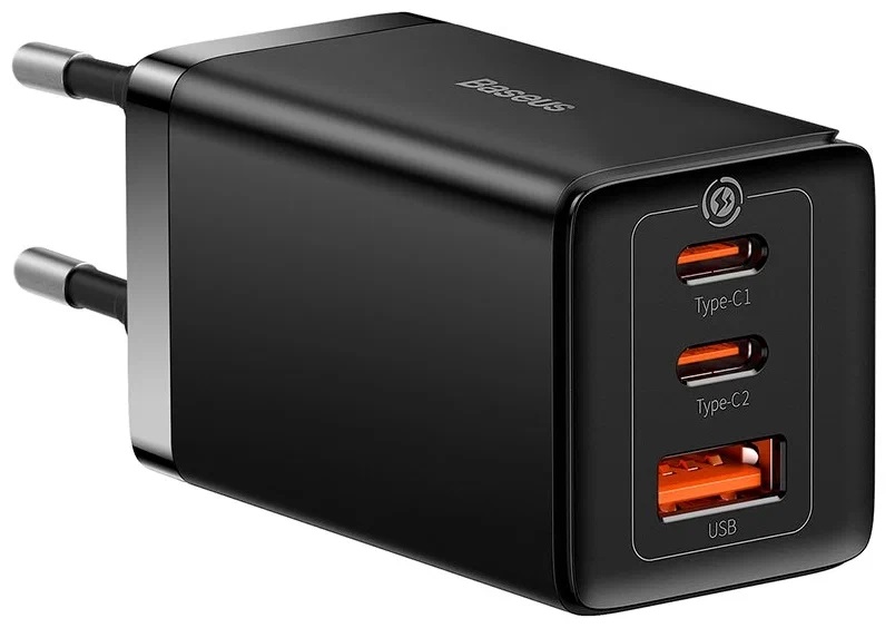 Зарядное устройство сетевое Baseus CCGP120201 GaN5 Pro Quick Charger 65W PD 3.0 + Кабель в комплекте (100w Type-C)