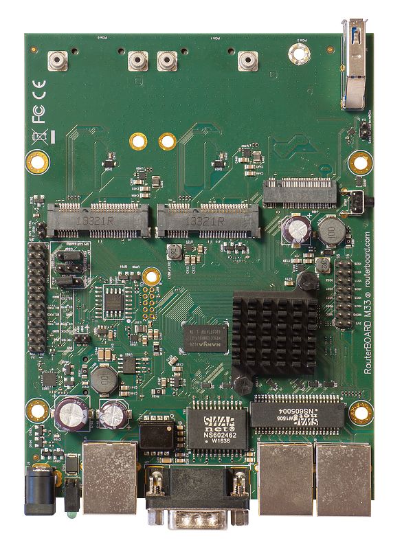 Модуль Mikrotik RBM33G 2-х ядерный процессор MediaTek с частотой 880 МГц,с 2-мя miniPCIe-слотами для подключения 3G/LTE-модемов и других дополнительны