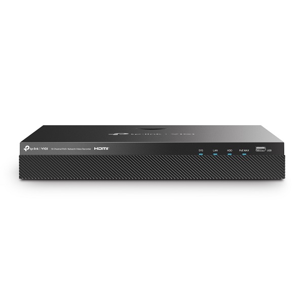 Видеорегистратор TP-LINK VIGI NVR2016H-16P 16-канальный сетевой с поддержкой PoE+, H.264, H.264+, H.265, H.265+, 8 Мп, Ethernet RJ45, HDMI, VGA, USB
