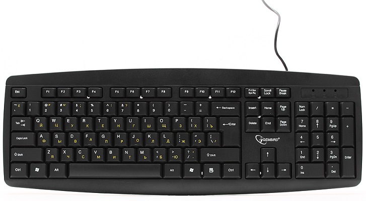 Клавиатура Gembird KB-8351U черная, USB, 104 кнопки KB-8351U-BL