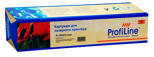 Картридж ProfiLine PL-CF381A для принтеров HP Color LaserJet Pro M475/M476 MFP Cyan 2700 копий  ProfiLine PL_CF381A_C