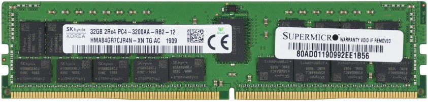 Модуль памяти DDR4 32GB Hynix HMA84GR7CJR4N-XN 3200MHz PC4-25600 CL22 ECC 288-pin 1.2В dual rank OEM Hynix original