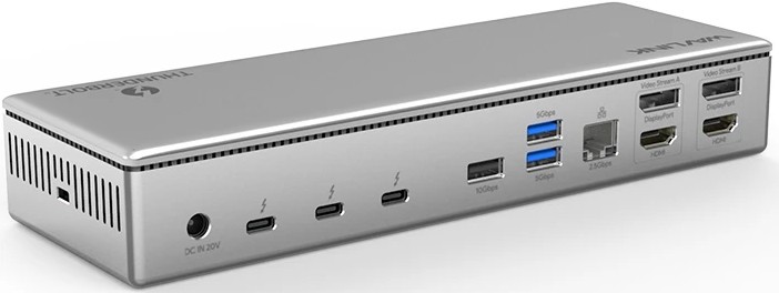 Док-станция WAVLINK WL-UTD41 Pro Thunderbolt 4 Quad Display/96W Power Delivery Include 20V/11.5A Power Adapter/4xUSB3.0/3xThunderbolt 4/2xDP 4K 60HZ/2