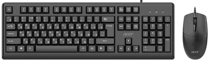 Клавиатура и мышь Acer OCC500 ZL.ACC11.00G клав:черный мышь:черный USB