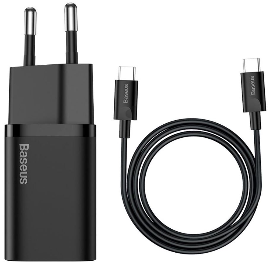 Зарядное устройство сетевое Baseus TZCCSUP-L01 Super Si Quick Charger USB-C 25W Black
