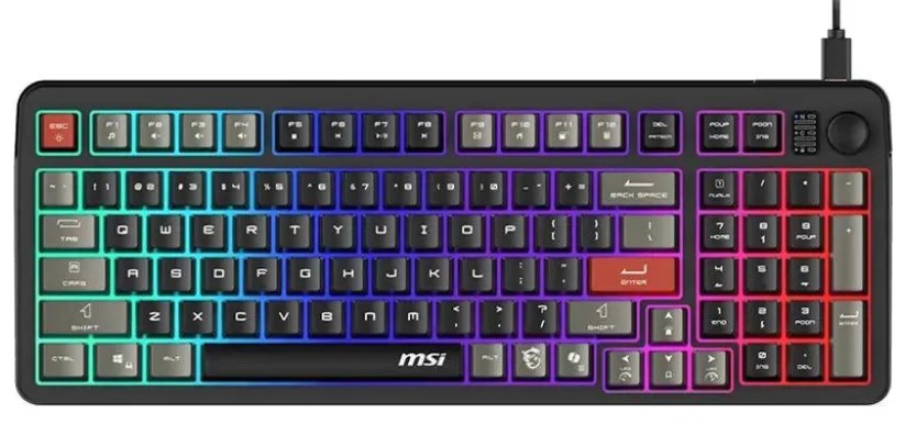 Клавиатура MSI GK110 S11-04RU258-HH9 черная/серая USB for gamer LED
