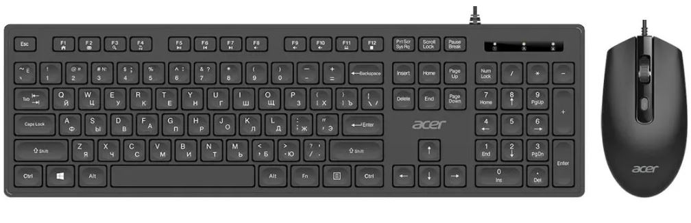 Клавиатура и мышь Acer OCC504 ZL.ACC11.00M клав:черная мышь:черная USB Multimedia