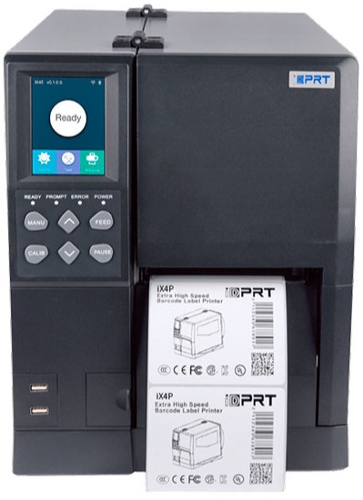 Принтер термотрансферный iDPRT iX4P 100700095 4", TT, 203DPI, 14IPS (355 mm/sec), 512/256MB, RTC, USB+USB HOST+Ethernet+RS232, ZPL-II, TSPL, EPL2, DPL