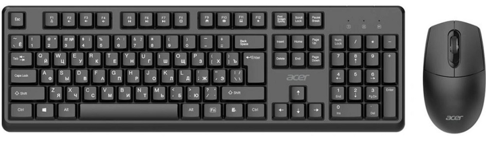 Клавиатура и мышь беспроводной комплект Acer OCC502 ZL.ACC11.00J клав:черная мышь:черная USB беспроводная Multimedia
