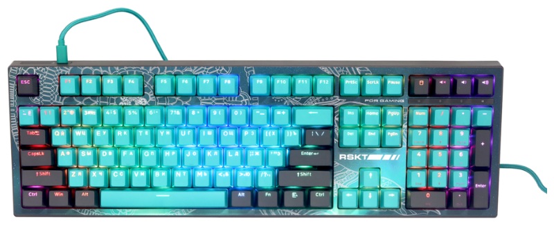 Клавиатура Raskat KM002 108 кл., кабель 1,75м, механическая, зелёная KM002-UV-GREEN