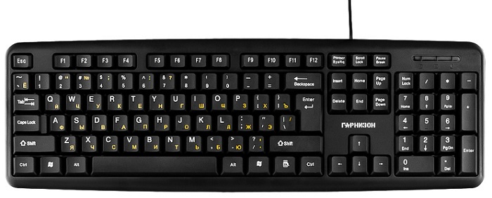 Клавиатура Гарнизон GK-100 черная, USB Garnizon