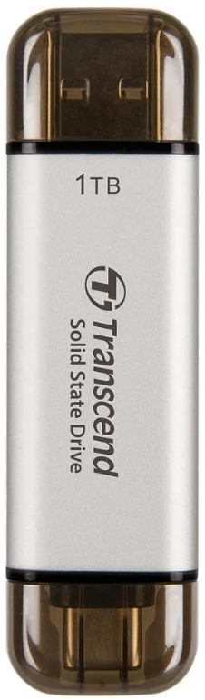 Внешний SSD USB 3.2 Gen 2 Type-C Transcend TS1TESD310S ESD310S 1ТB Type C/А 1050/950MB/s серебристый