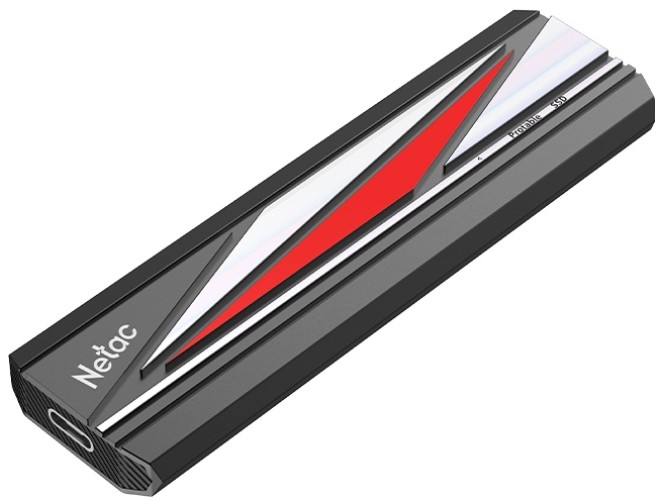 Внешний SSD USB 3.2 Gen 2 Type-C Netac NT01ZX20L-256G-32BK ZX20L 256GB, 2000/1800MB/s