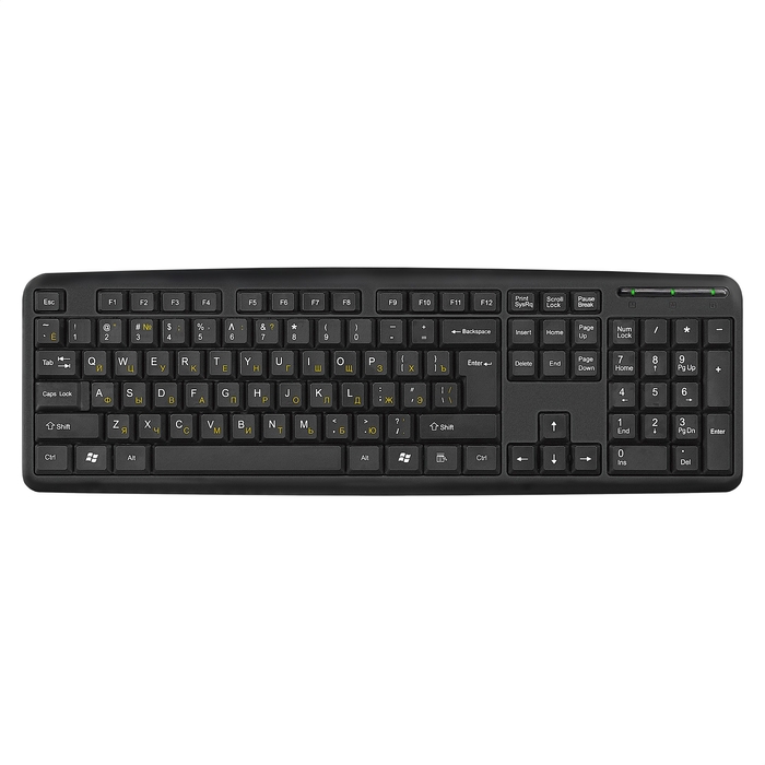 Клавиатура Exegate LY-331L USB, полноразмерная, 104кл., Enter большой, длина кабеля 2м, черная, Color box EX279940RUS