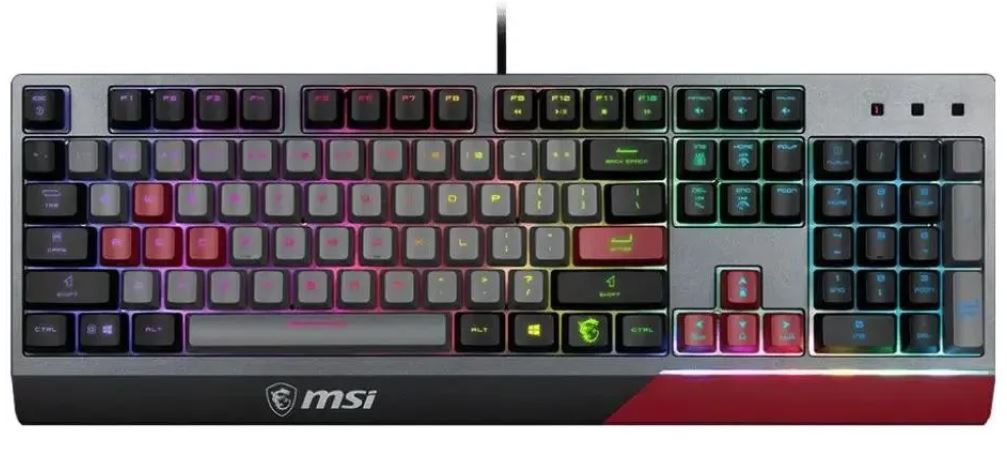 Клавиатура MSI GK30 Infrared S11-04RUF01-CLA черный/красный USB Multimedia for gamer LED (подставка для запястий) кабель 1.8м 2184894